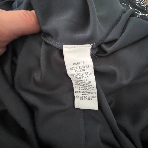 JS Collections Navy Silver Long Formal Shortsleeve Dress- Size 8- Mom of Bride - Picture 10 of 13